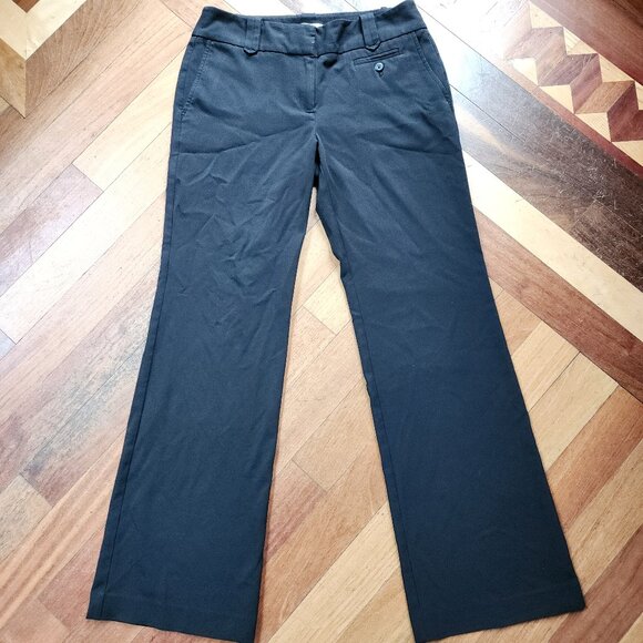 LOFT Low Rise Black Boot Cut Pants Size 4 - Picture 1 of 12